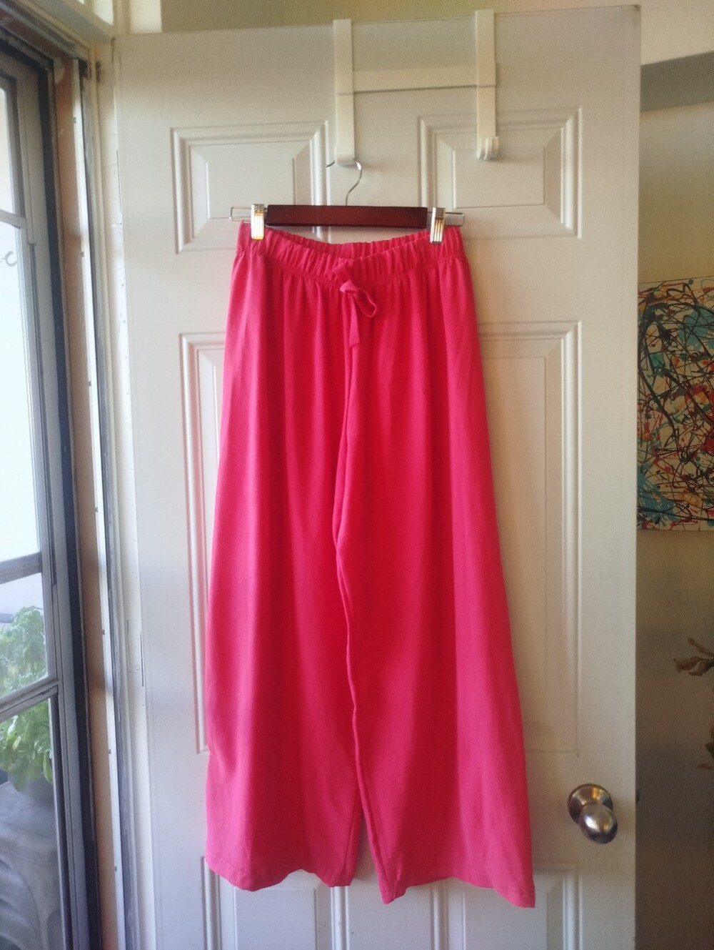 Women's Bright Pink Wide-Leg Pants